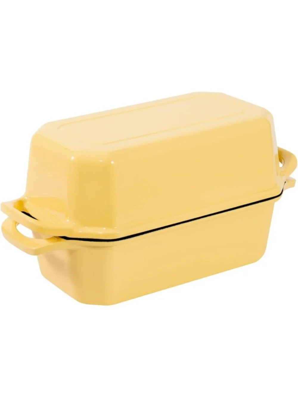 Cast Iron Bread Loaf Pan with Lid - Enameled Sourdough Baker, 8.5x4.5 Inch